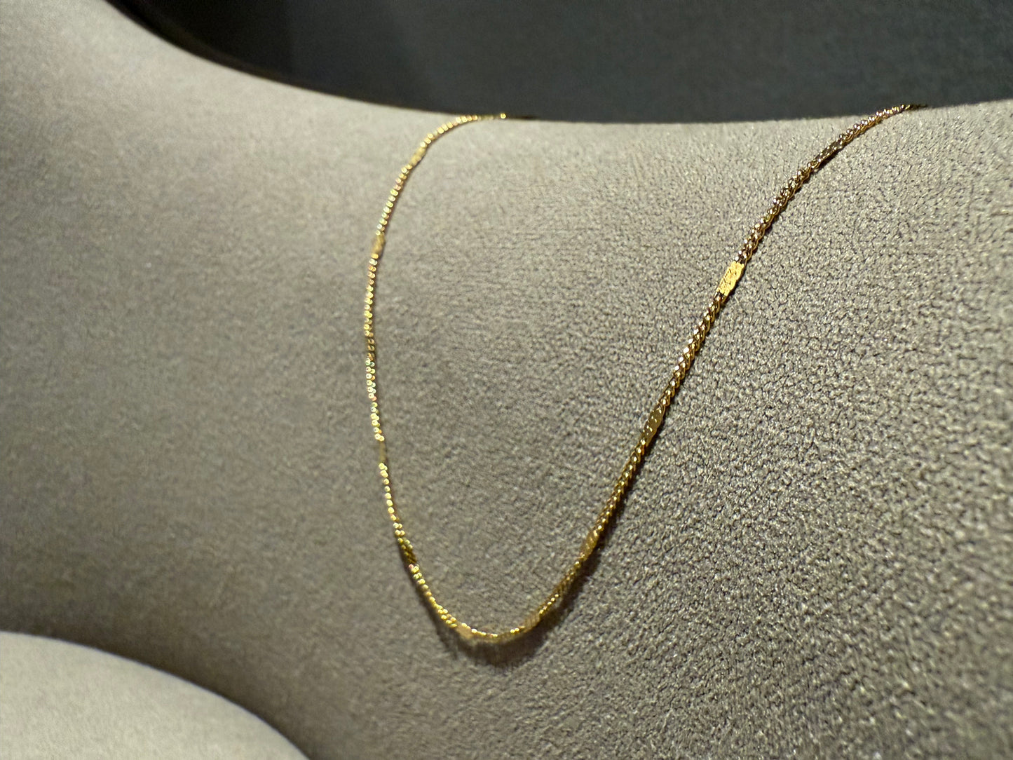 18k S.Steel Dapped Cable Chain