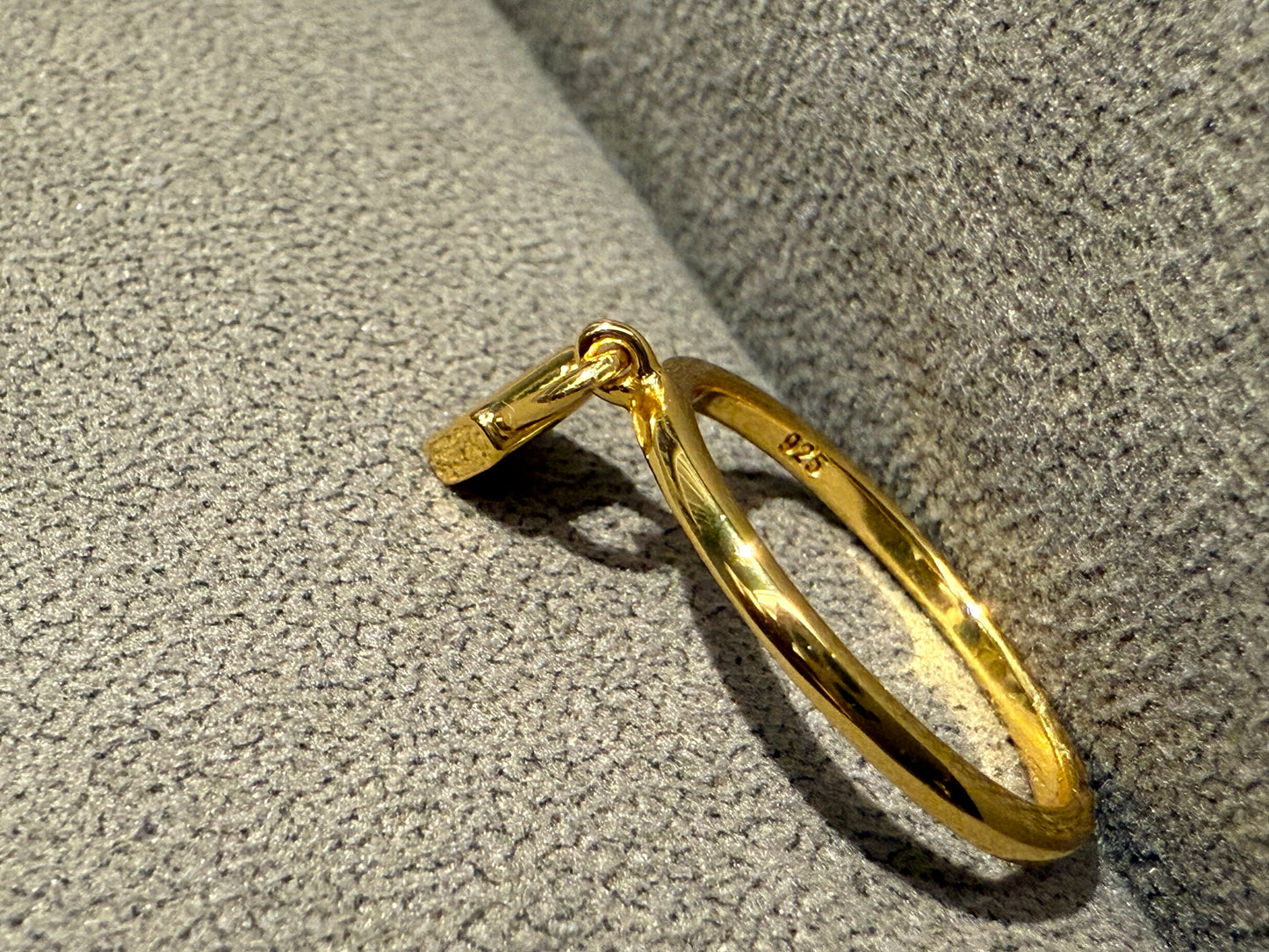 Zircon Star Lock 18k 925Silver Ring