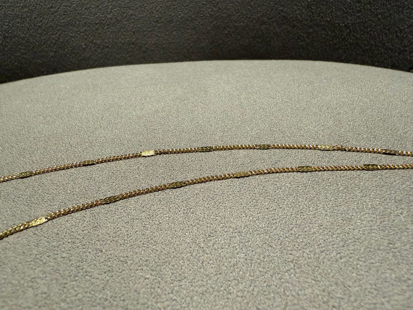 18k S.Steel Dapped Cable Chain