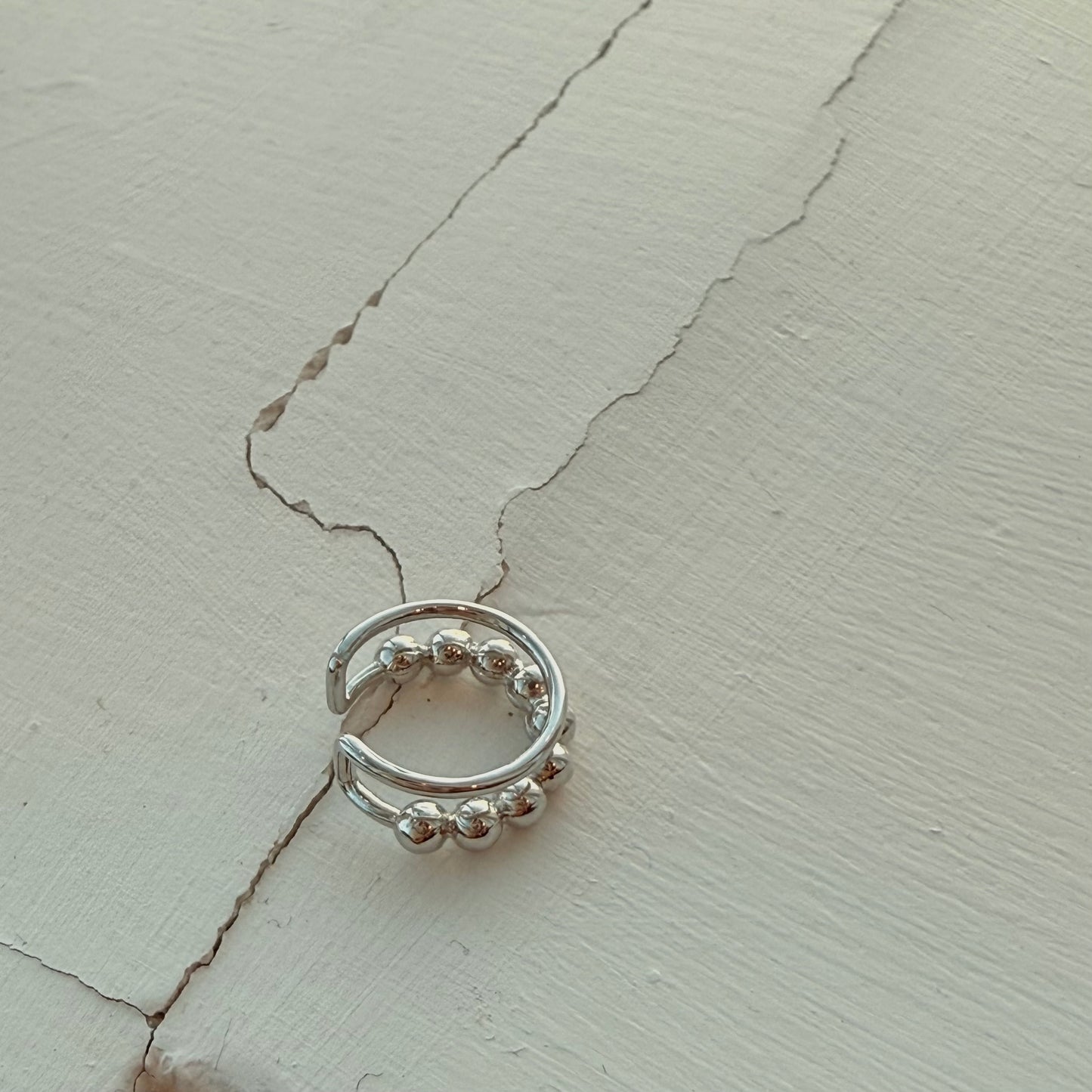 點-線雙排耳骨扣 Points to Line Ear Cuff