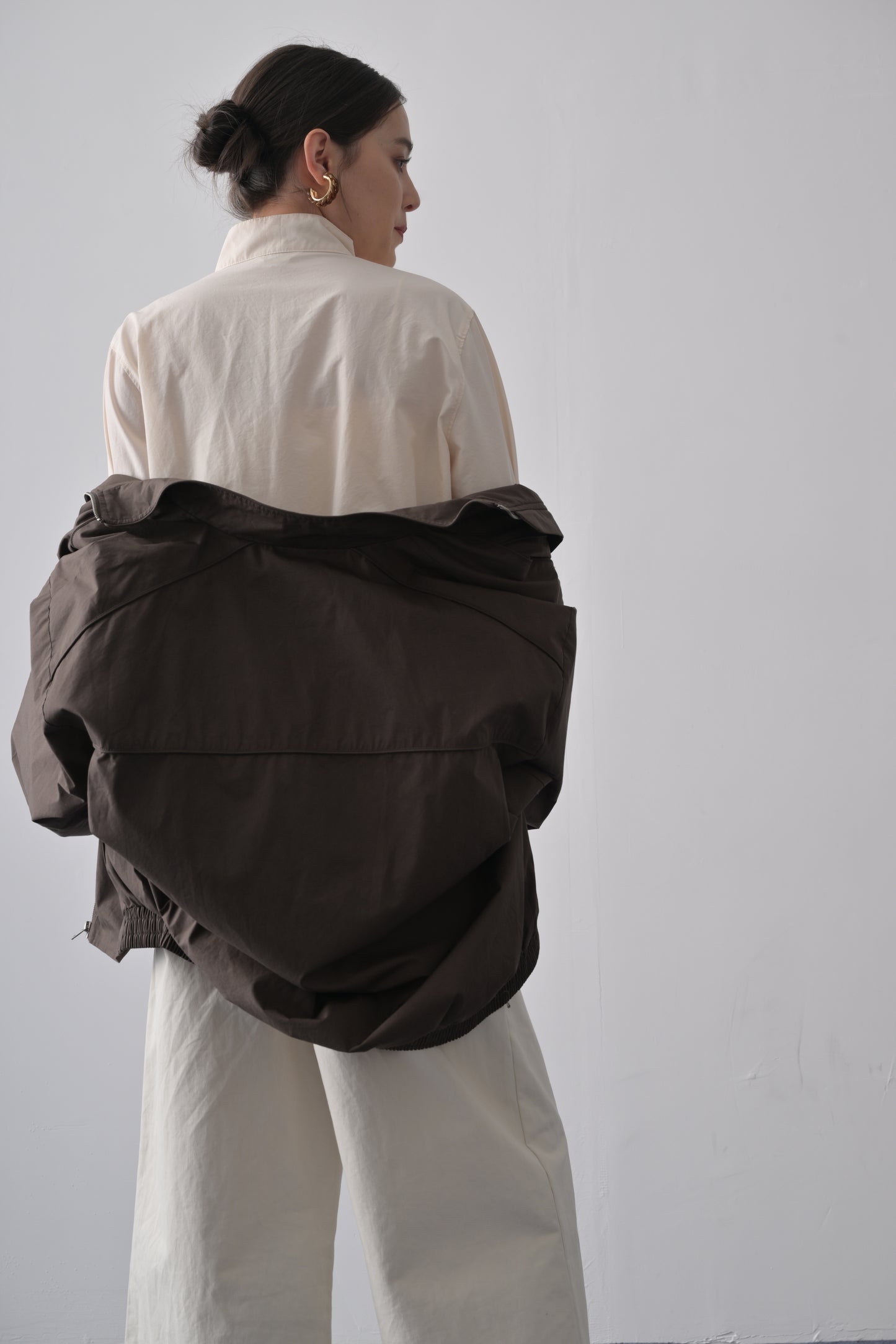 Espresso Piping Drop-shoulder Jacket
