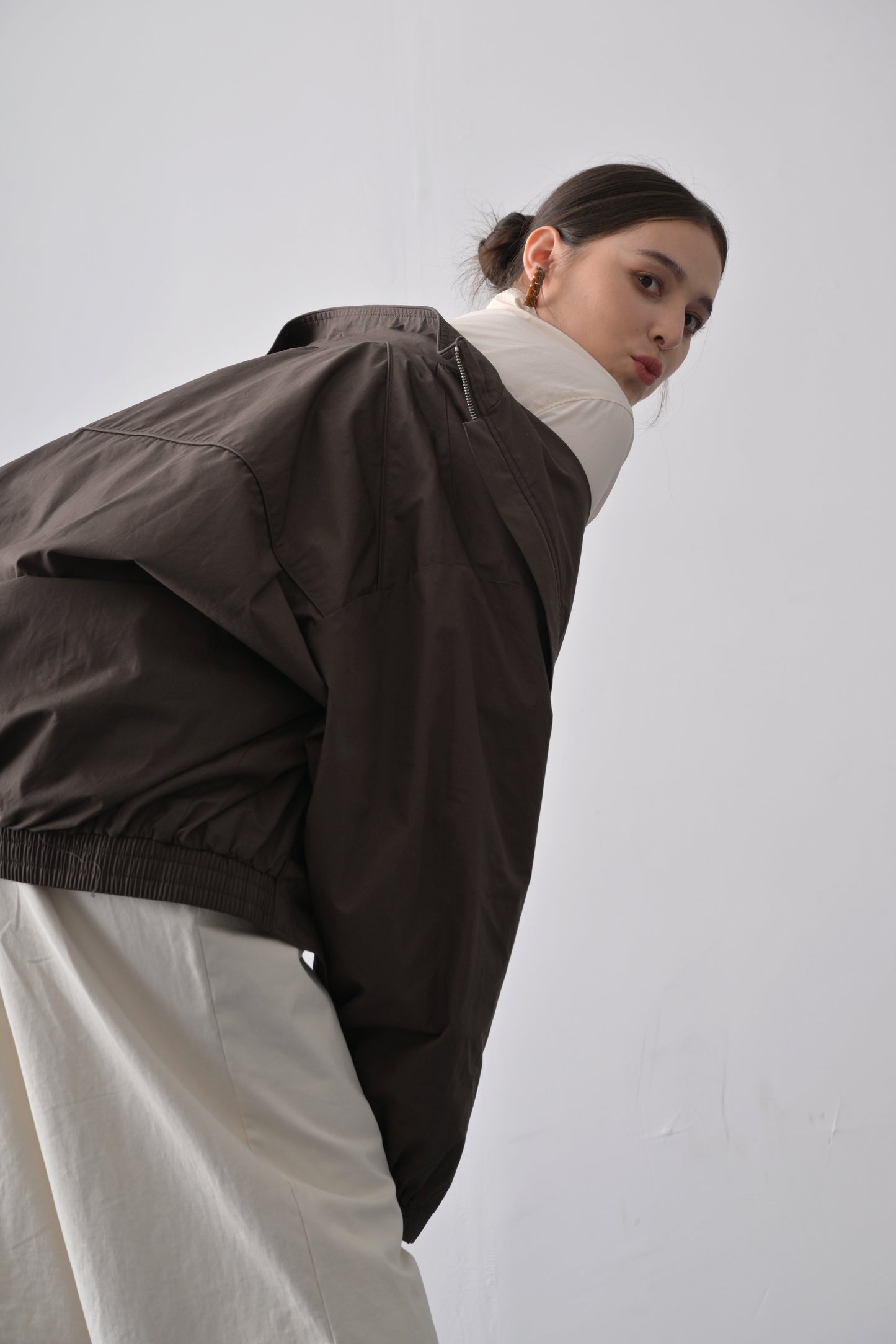 Espresso Piping Drop-shoulder Jacket
