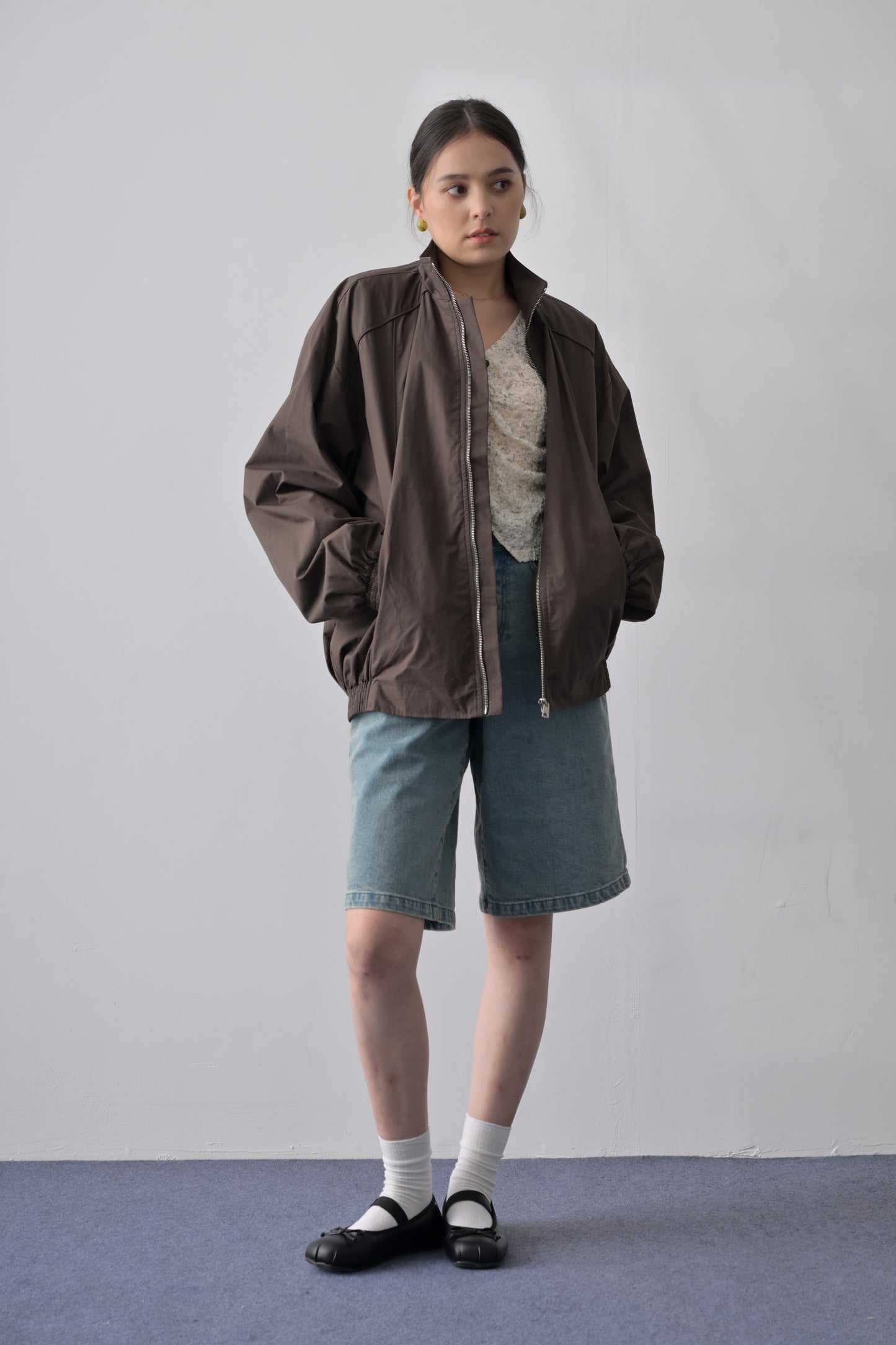 Espresso Piping Drop-shoulder Jacket