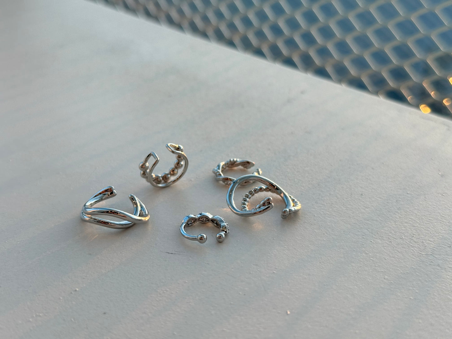 Zircon Almonds Ear Cuff