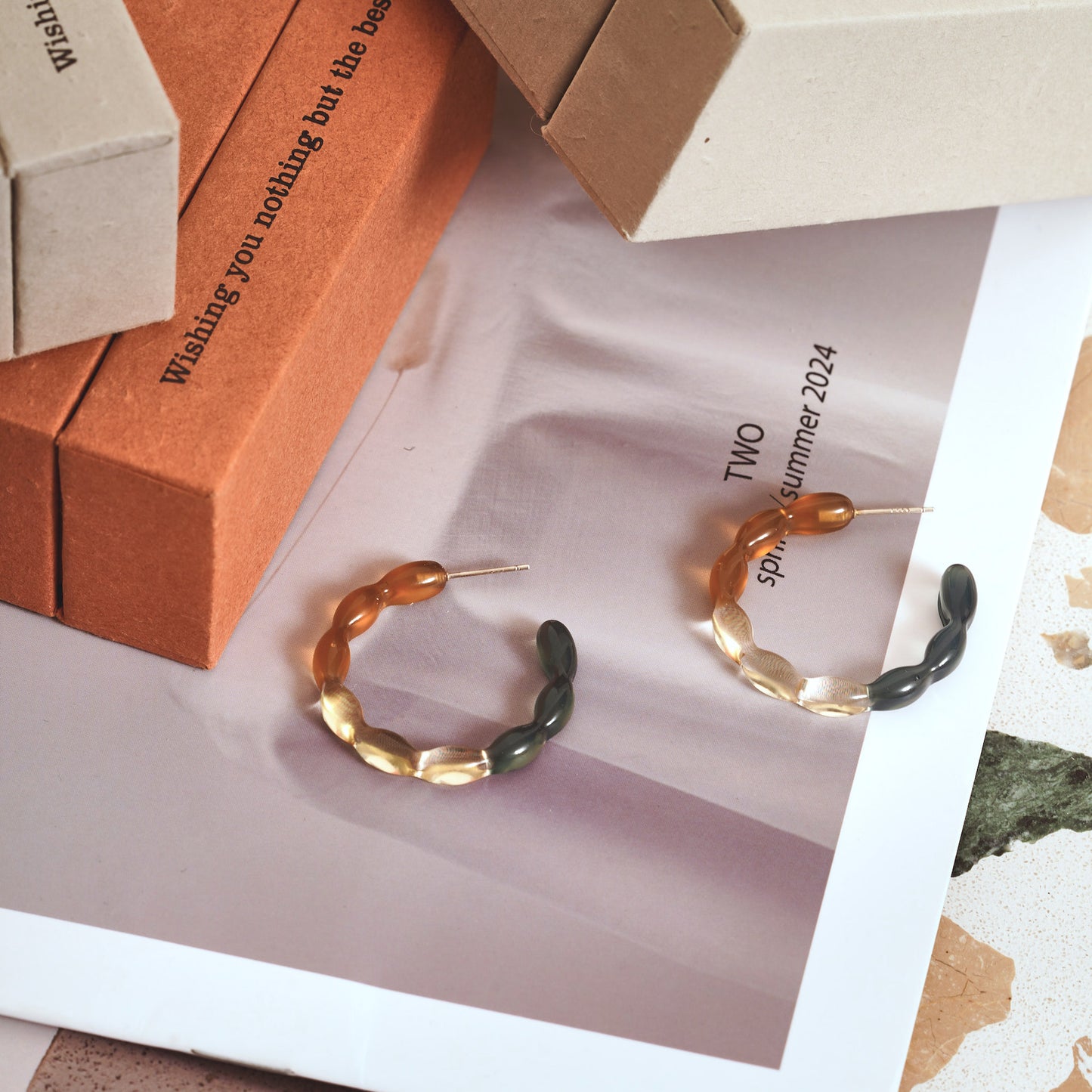 Gummy Worms Hoop Earrings