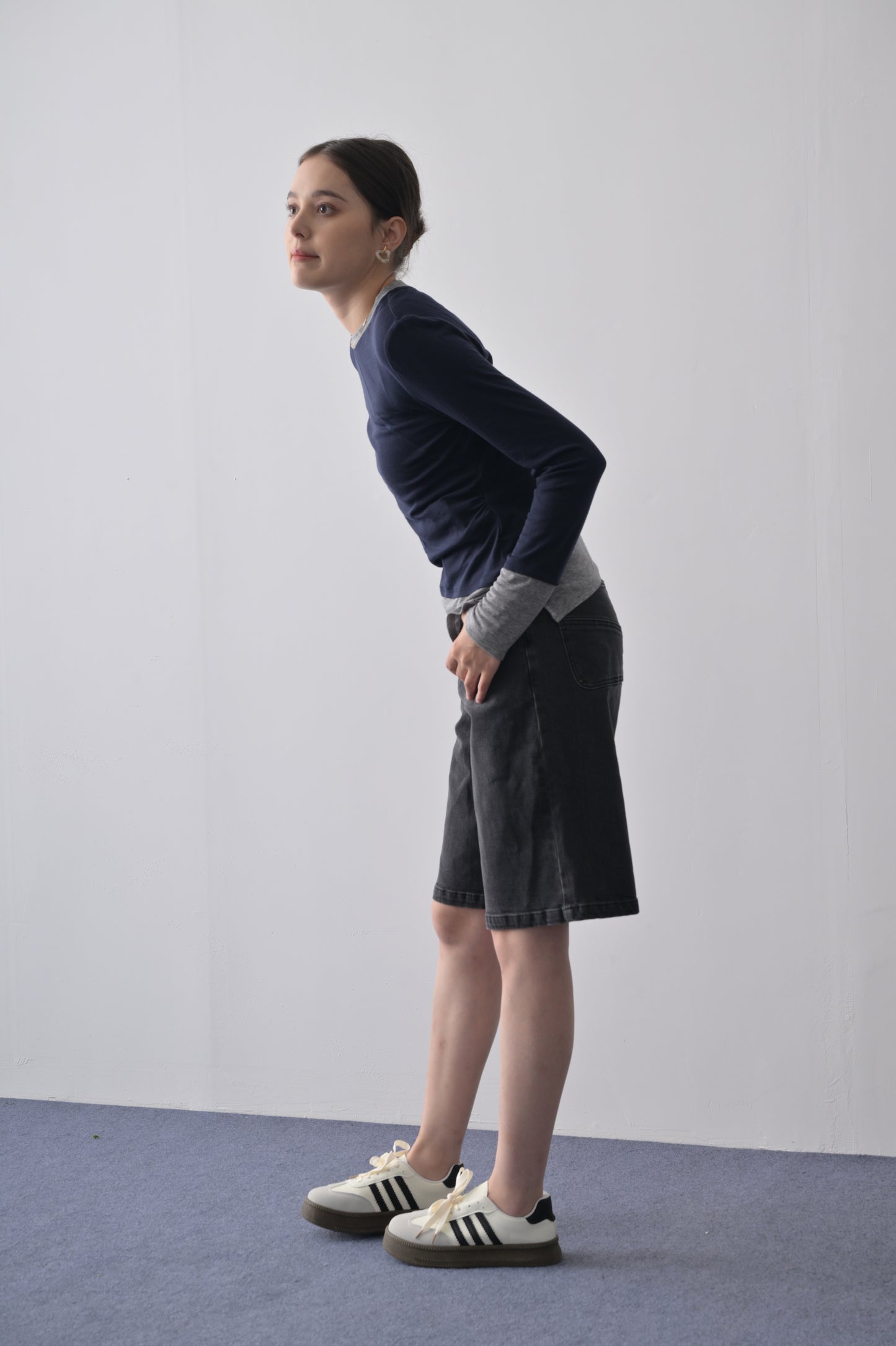 親膚萊賽爾羊毛撞色長袖衫 Lyocell Wool blend Long-sleeve Tee