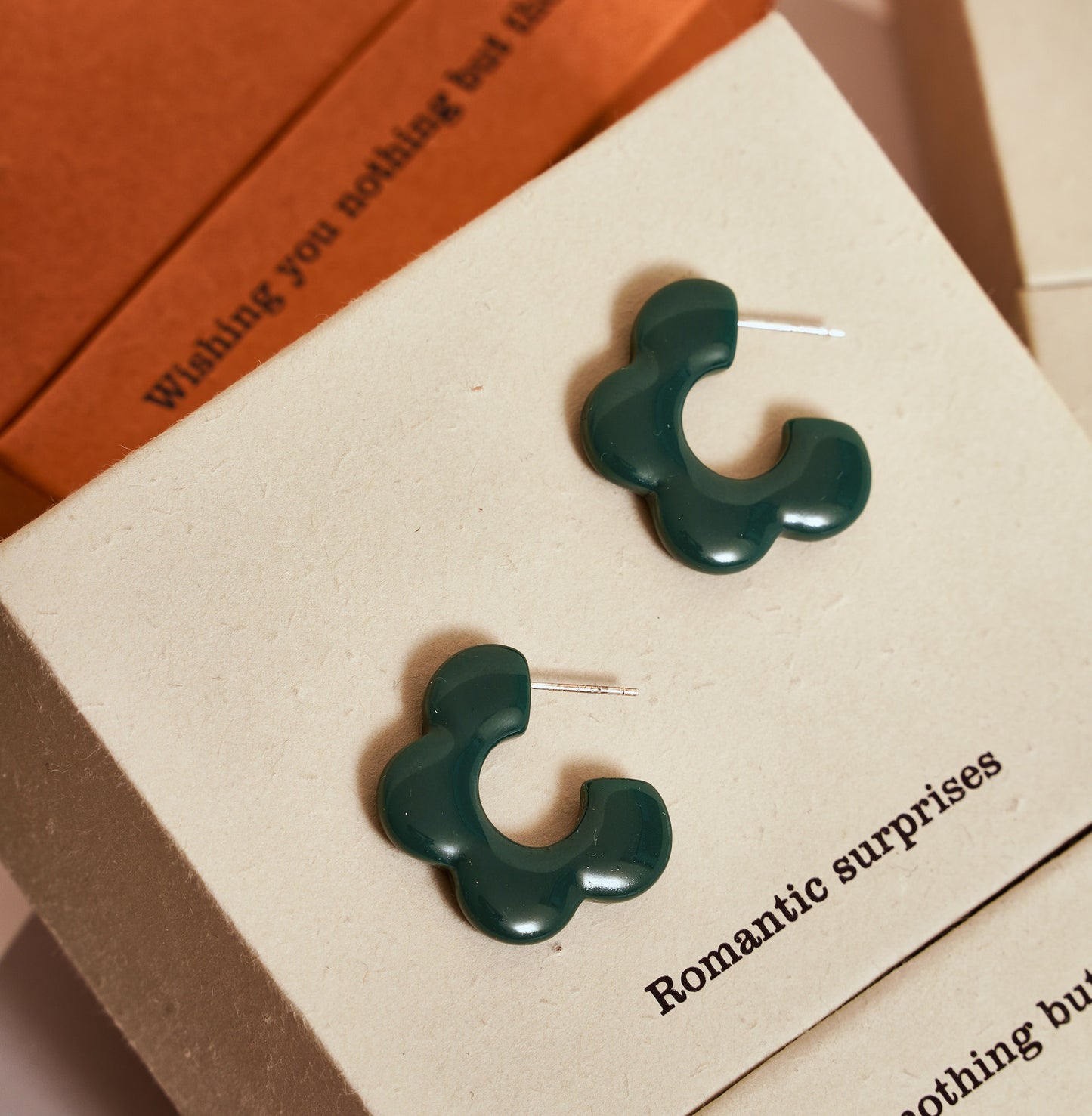 麻薯冬甩花花耳釘 Mochi Donut Flower Earrings
