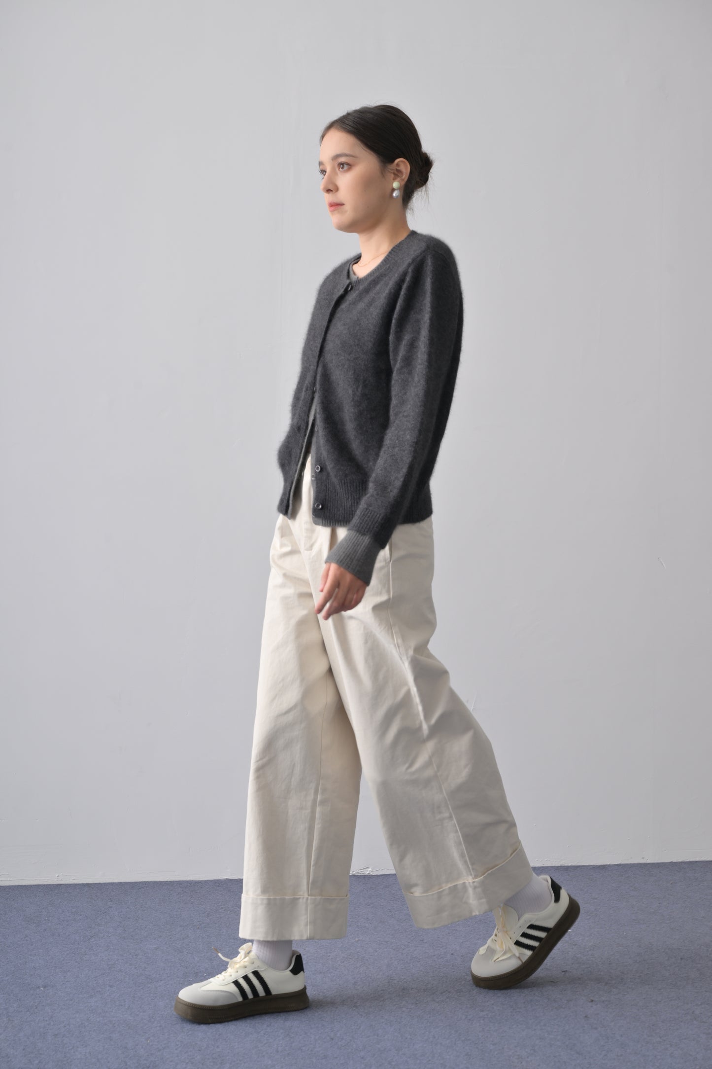 浣熊絨羊毛假兩件開胸冷衫 Versatile 3-way Raccoon Wool Blend Cardigan
