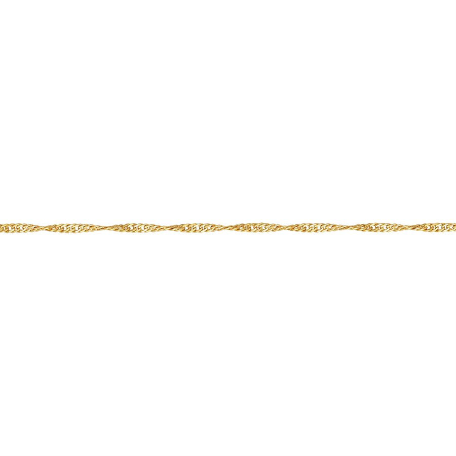 18k鍍金不鏽鋼新加坡鏈/六角鏈Sweat Proofed Singapore Chain