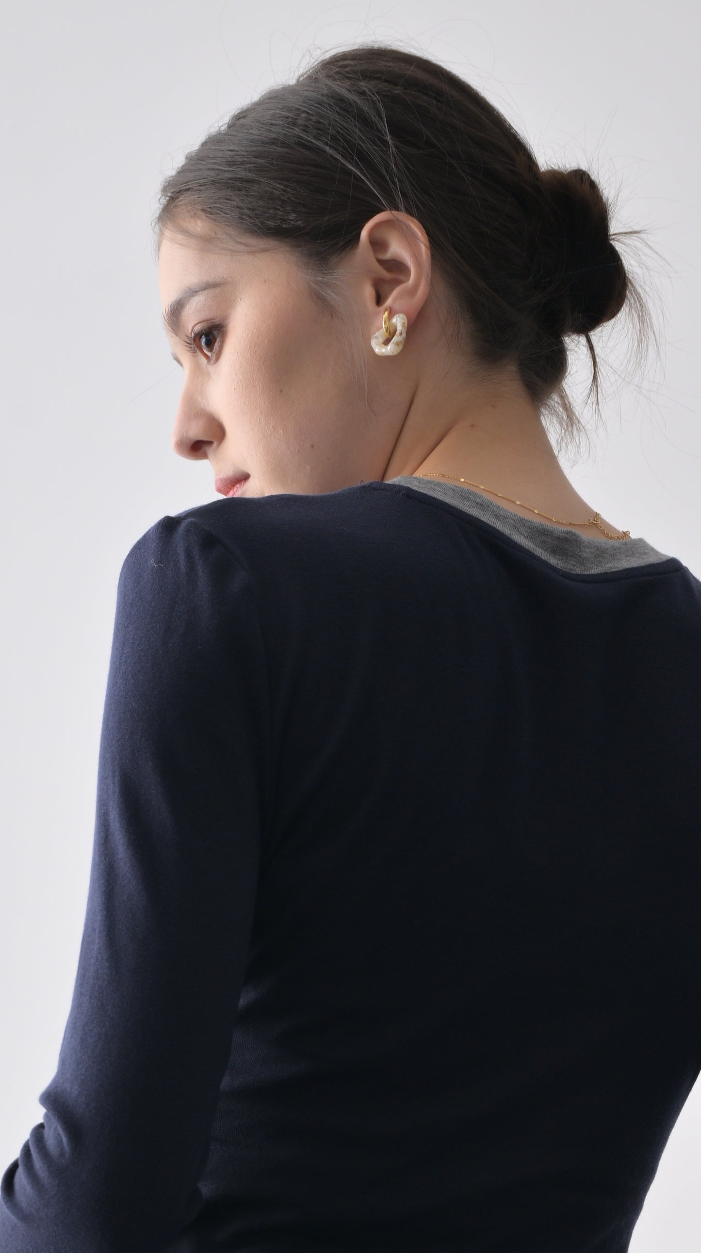 三角土耳其貝果耳釘 Triangle Simit Earrings