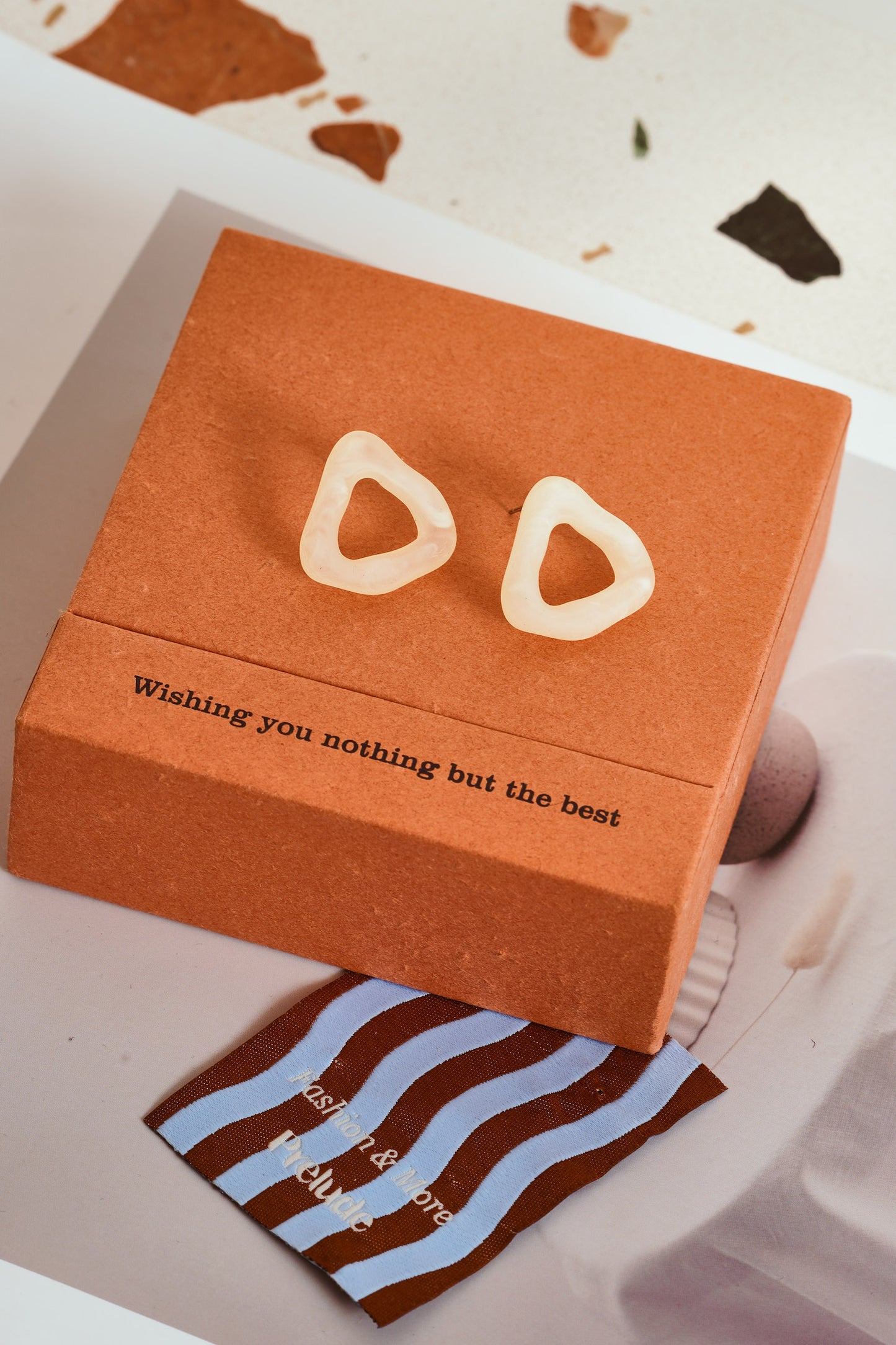三角土耳其貝果耳釘 Triangle Simit Earrings