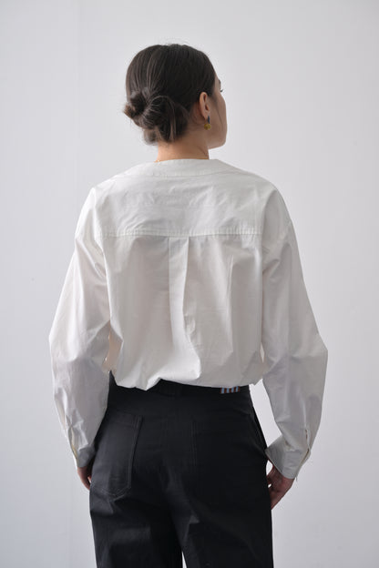 若隱鎖骨短款交疊恤衫  Wrap-It-Up Elastic Waist Shirt